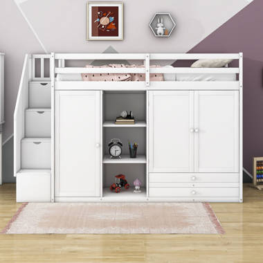 South shore tiara loft online bed with desk